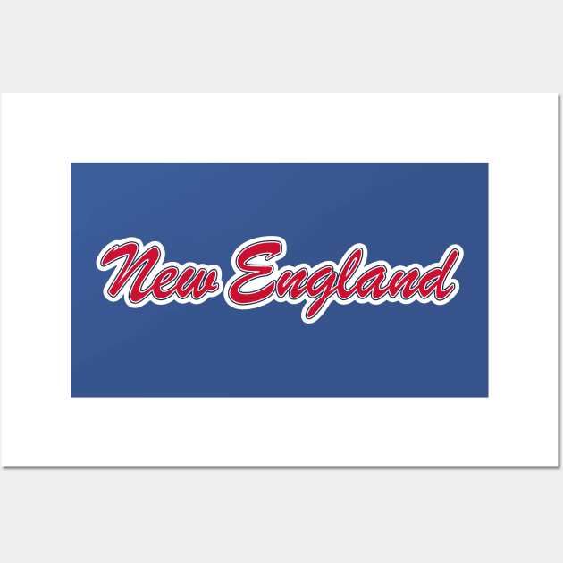 Football Fan of New England Wall Art by gkillerb